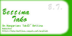 bettina tako business card